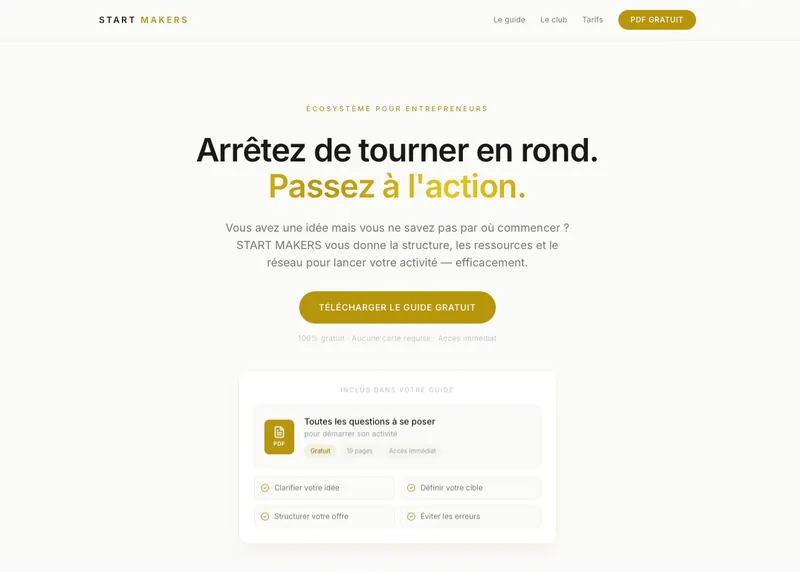 StartMakers site web
